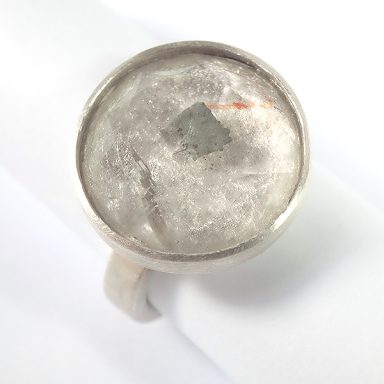 Bergkristall-Ring aus Sterlingsilber