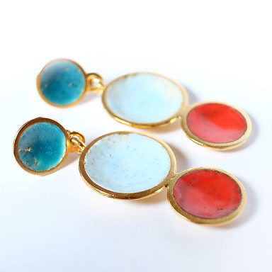 Bunte Emaille-Ohrstecker