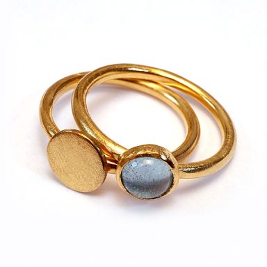 Feine Ringe aus Silber 925, feinvergoldet